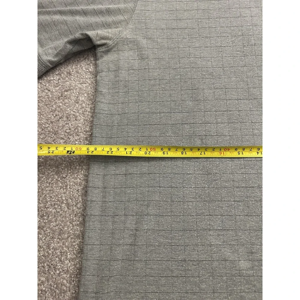 Haggar Polo Shirt Mens XL Grey Excellent Textured‎ Grid Short Sleeve Casual Top
